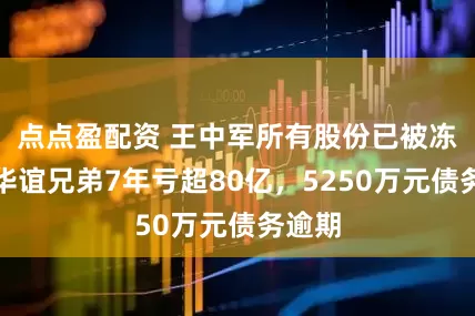点点盈配资 王中军所有股份已被冻结！华谊兄弟7年亏超80亿，5250万元债务逾期